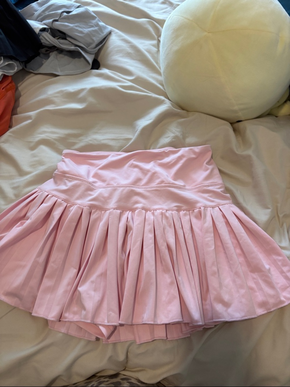 Pink Pleated Mini Skirt